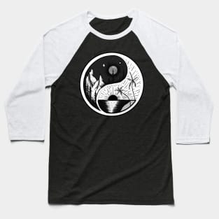 Young And Yang - Moon And Sun Baseball T-Shirt